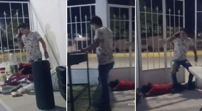 Joven toca una parrilla caliente y termina despertando a su amigo