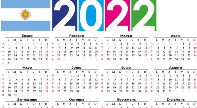 Feriados Argentina 2022: conoce los días festivos confirmados en el calendario Feriados Argentina 2022: conoce los días festivos confirmados en el calendario