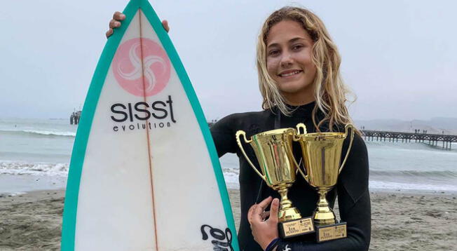 Catalina Zariquiey es la campeona nacional de surf en la categoría Sub 12