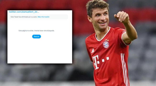 Thomas Müller borra tweet contra Barcelona