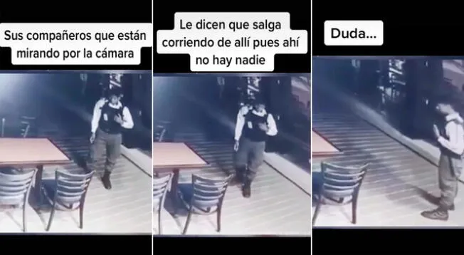 Guardia de seguridad es captado interactuando con una niña fantasma en establecimiento