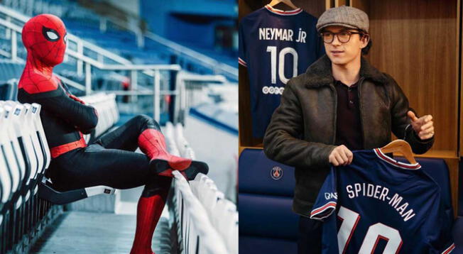 Tom Holland recibió camiseta del PSG en su visita al Estadio de Parque de los Príncipes