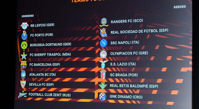 La UEFA Europa League ya tiene los cruces para dieciseisavos de final