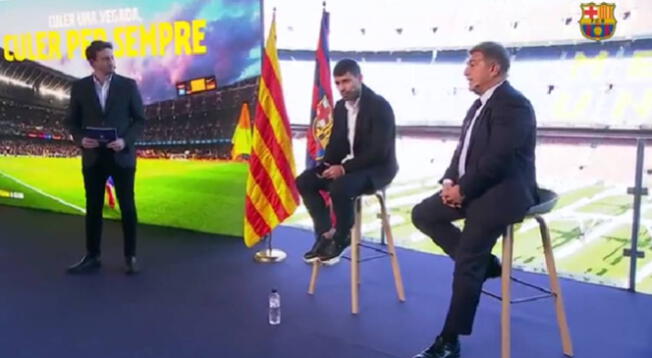 Laporta le deseó lo mejor al 'Kun' Agüero