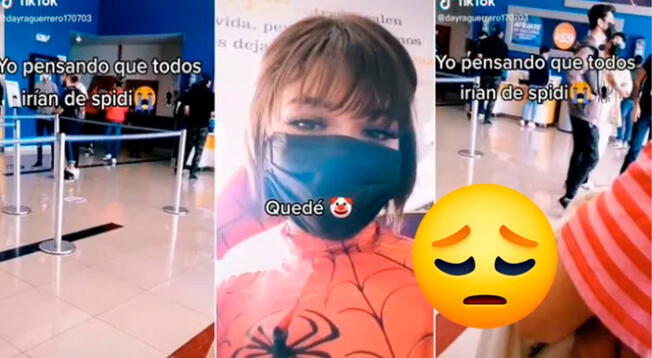 Joven se lleva una gran decepción al llegar al cine y no ver a nadie disfrazado de Spider-Man