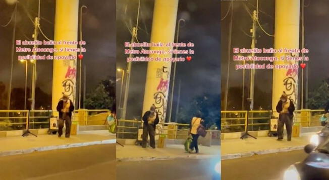 TikTok: adulto mayor baila en medio de la calle para recibir ayuda económica