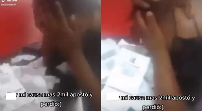 TikTok: joven rompió en llanto tras perder 2 mil soles en apuestas deportivas