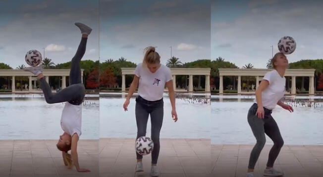 Mujer sorprende en redes por su gran habilidad para dominar un balón de fútbol Mujer sorprende en redes por su gran habilidad para dominar un balón de fútbol