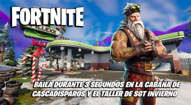 Fortnite: baila 3 segundos en la Cabaña de Cascadisparos y el Taller de Sgt. Invierno