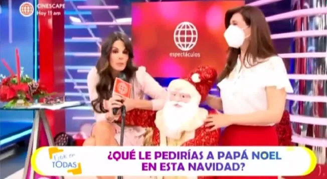 Rebeca Escribens golpeó peluche de Papá Noel porque no cumplió su deseo