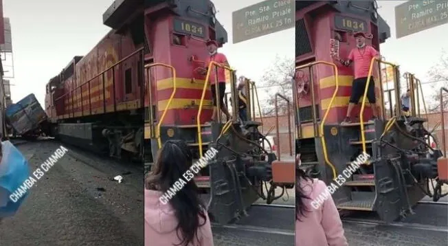 TikTok: cobrador se sube a tren para jalar gente y llenar su combi - VIDEO