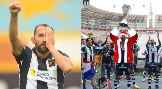 Hinchas de Alianza Lima visten de Papá Noel a Hernán Barcos para celebrar título 2021