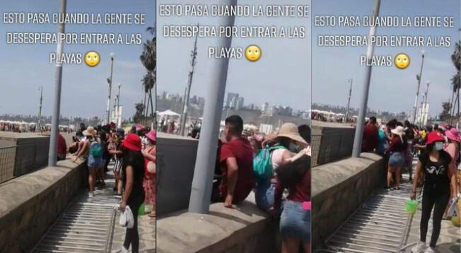 TikTok: personas causan disturbios para ingresar a las playas sin carnet de vacunación