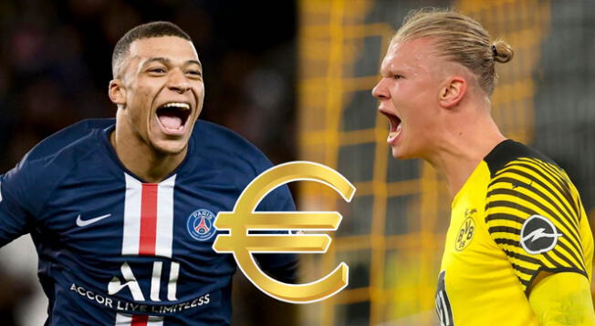 Kylian Mbappé y Erling Haaland son los futbolistas más valorados en la actualidad