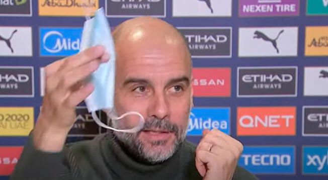 Pep Guardiola le pide a los aficionados ingleses que usen mascarillas