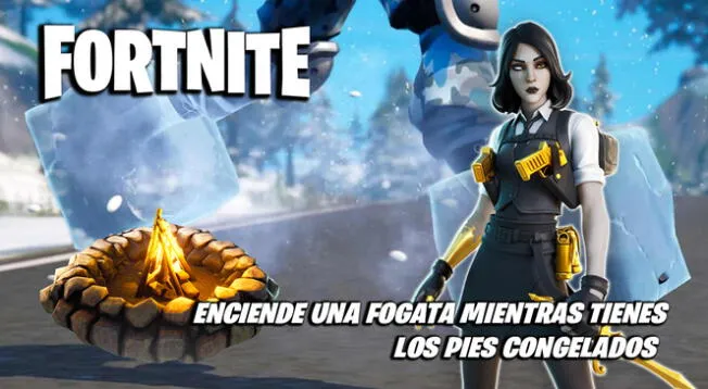 Fortnite: enciende una fogata mientras tienes los pies congelados Fortnite: enciende una fogata mientras tienes los pies congelados