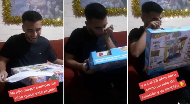 Joven rompe en llanto al recibir el regalo que siempre anheló de pequeño