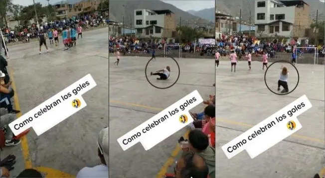 Viral: mujer celebró con una voltereta el gol de su equipo en pichanga de barrio