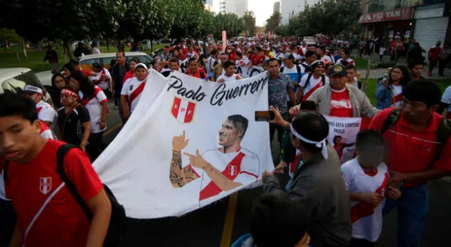 Marcha a favor de Paolo Guerrero para que vaya al Mundial Rusia 2018