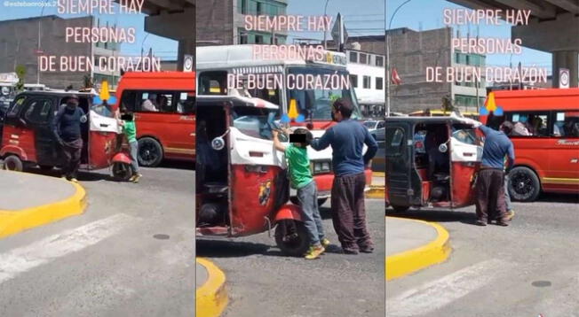 TikTok: sujeto ayudó a niño que trabajaba limpiando carros en una esquina - VIDEO