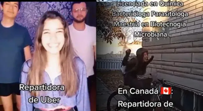 La joven presumió sus lujos en TikTok tras ganar mucho dinero trabajando como repartidora de Uber.