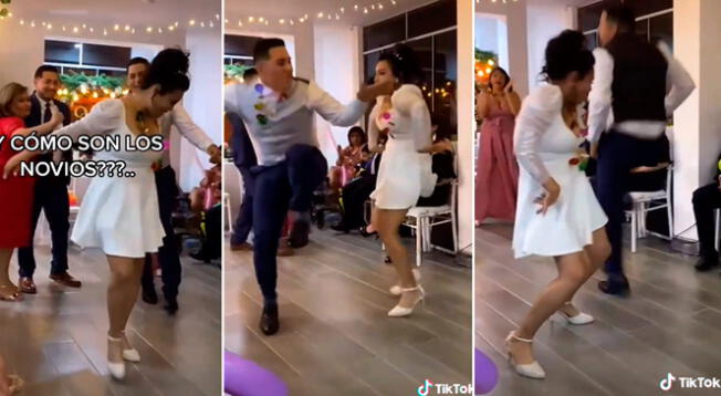 Novios impresiona a todos al bailar 'Eso Tilín' en medio de su matrimonio - VIDEO