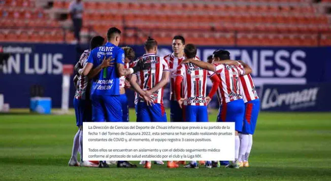 Chivas de Guadalajara informó que 3 jugadores dieron positivos a Covid-19