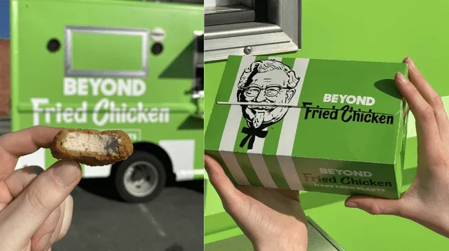 KFC alista el lanzamiento del Beyond Fried Chicken.