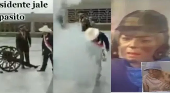 Viral: Pedro Castillo disparó un cañón y lo comparan con El Chavo del 8 - VIDEO