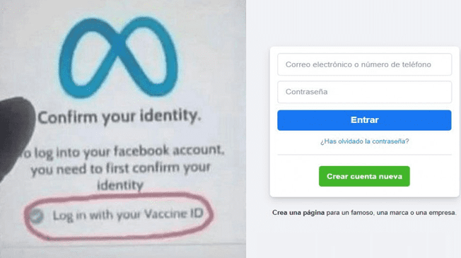 Facebook: viral sobre certificado de vacunas es falso