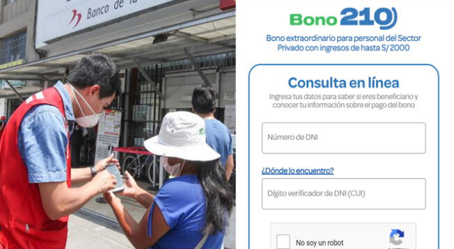 Bono 210: link de consulta para saber si soy beneficiario