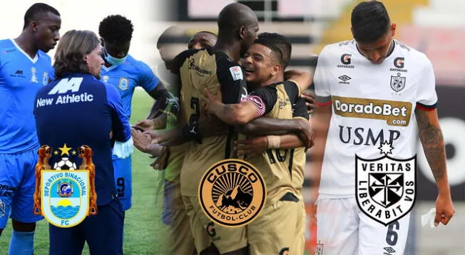Liga 1: Cusco FC, Binacional y San Martín