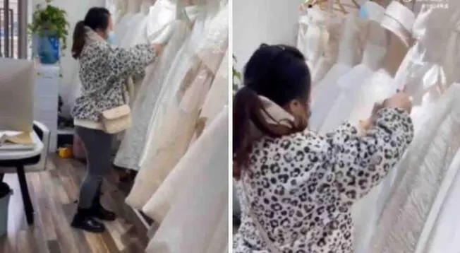 Mujer decide destruir 32 vestidos porque no le devolvieron su dinero