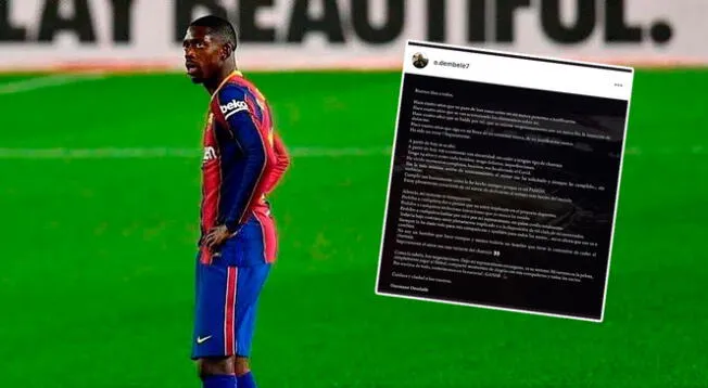 Ousmane Dembélé se pronunció en redes sociales en medio de las negociaciones con Barcelona