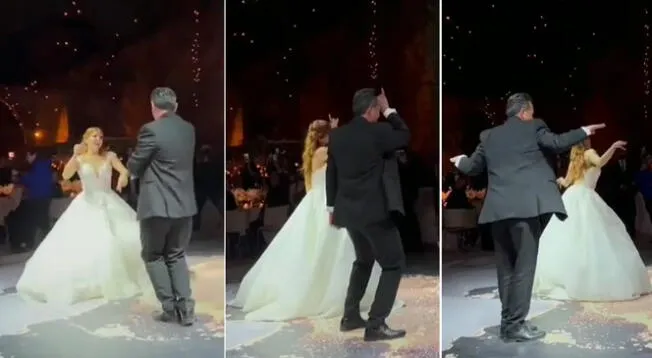 Padre e hija sorprenden en baile de boda con coreografías de TikTok