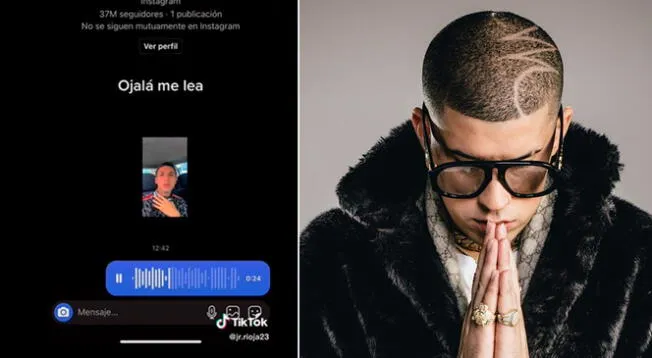 Joven le escribe a Bad Bunny por Instagram que postergue su concierto: