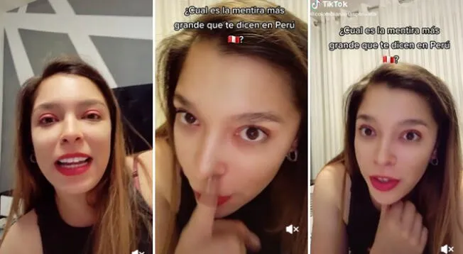 Colombiana es viral por contar la mentira más grande los peruanos en TikTok