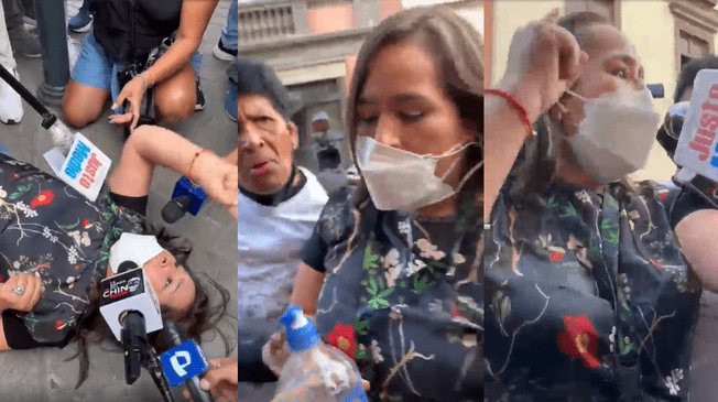 Nidia Vilchez denuncia agresión en marcha contra Pedro Castillo