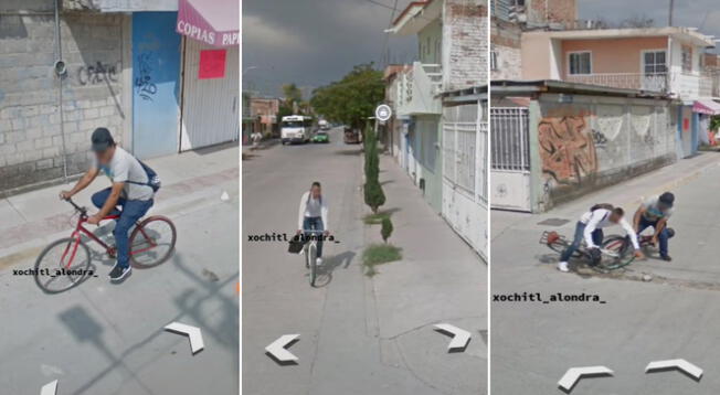 Dos jóvenes en bicicleta se chocan y divertido momento es registrado por Google Maps