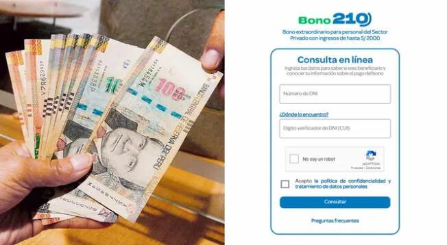 Bono s/210 - Link Oficial: Revisa con tu DNI la fecha de pago para trabajadores formales