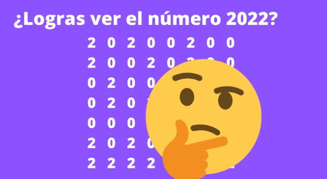 Acertijo visual nivel PRO: encuentra el número 2022 en solo 5 segundos