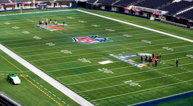 El SoFi Stadium va quedando listo para la final NFL del Super Bowl 2022