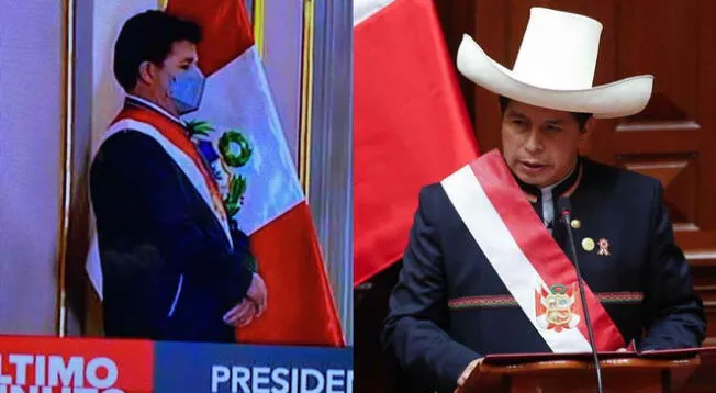 Pedro Castillo sorprendió al aparecer sin sombrero.