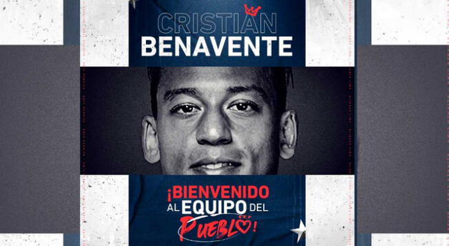 Cristian Benavente fue oficializado por Alianza Lima.