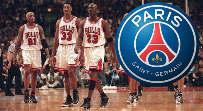 PSG y su indumentaria inspirada en los Chicago Bulls de los 90'.