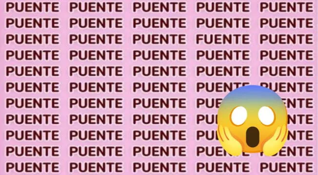 Reto visual EXTREMO: encuentra la palabra 'Fuente' en 10 segundos