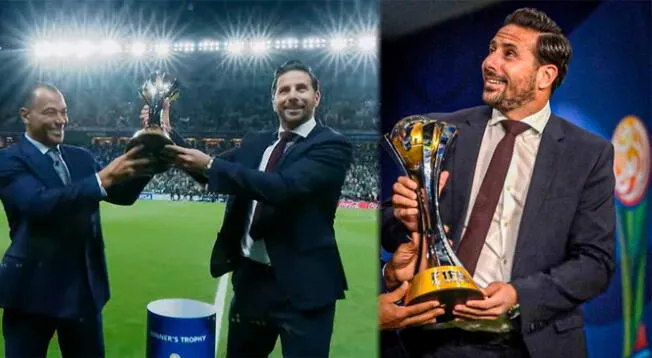 Pizarro se emocionó por llevar el trofeo del Mundial de Clubes