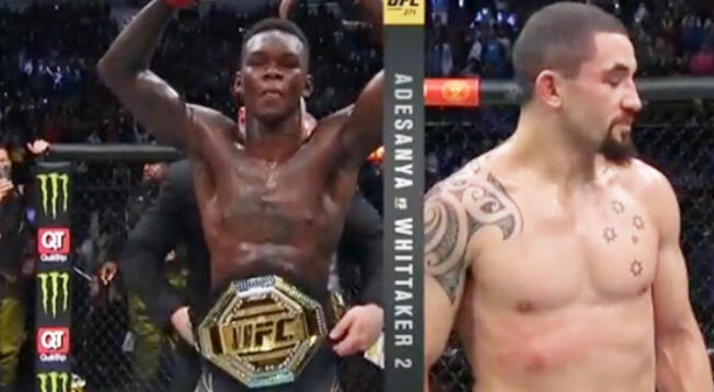 Adesanya ganó por decisión unánime a Whittaker