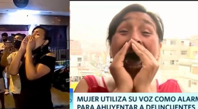 Mujer usa su voz como alarma para asustar a rateros.