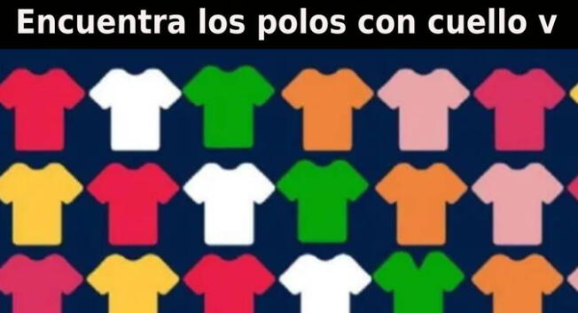 Desafío visual nivel EXTREMO: ubica todos los polos con cuello